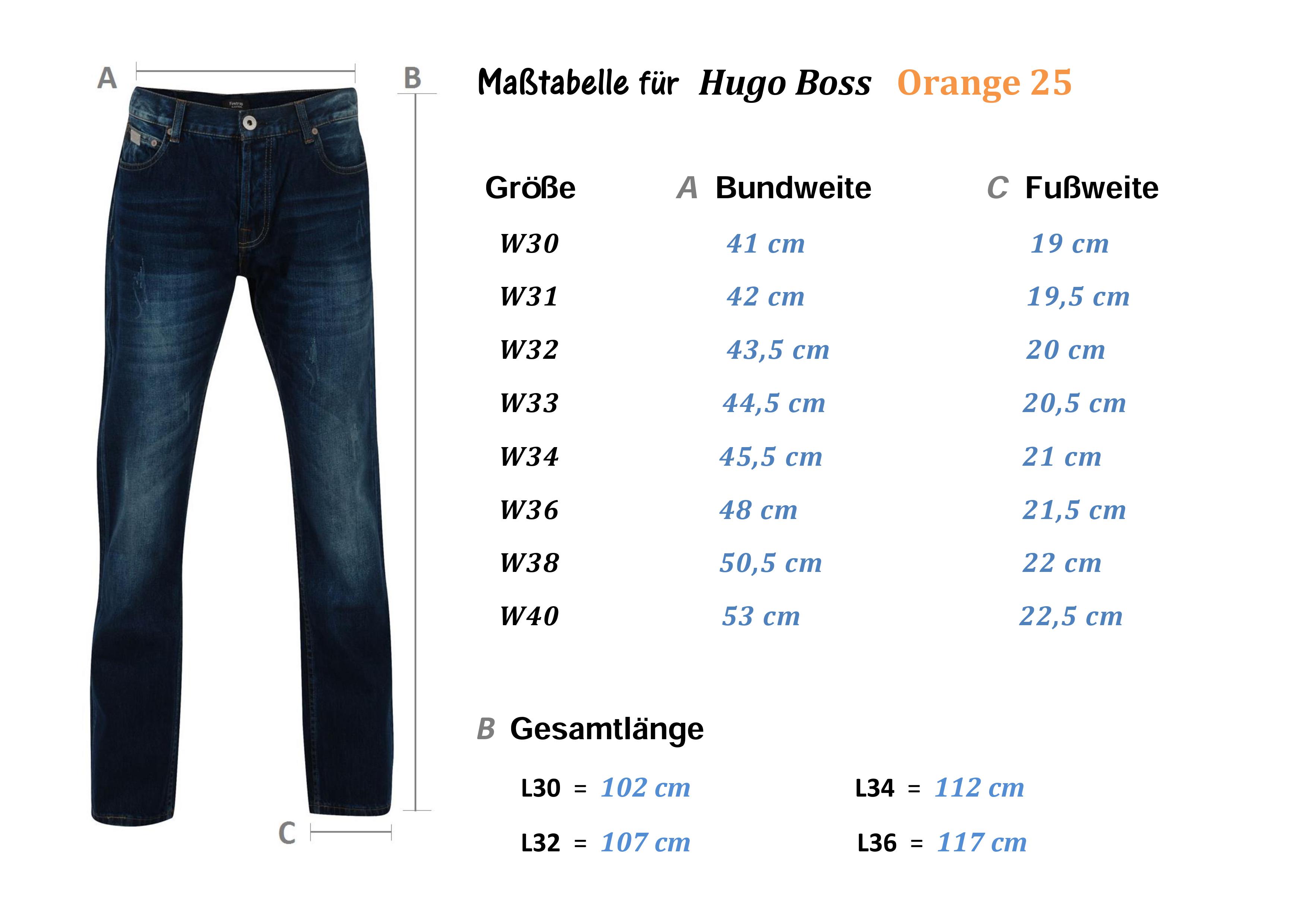 NEU - Hugo Boss - W32 L32 - Orange 25 Pure Denim - Regular Straight Jeans 32/32 | eBay