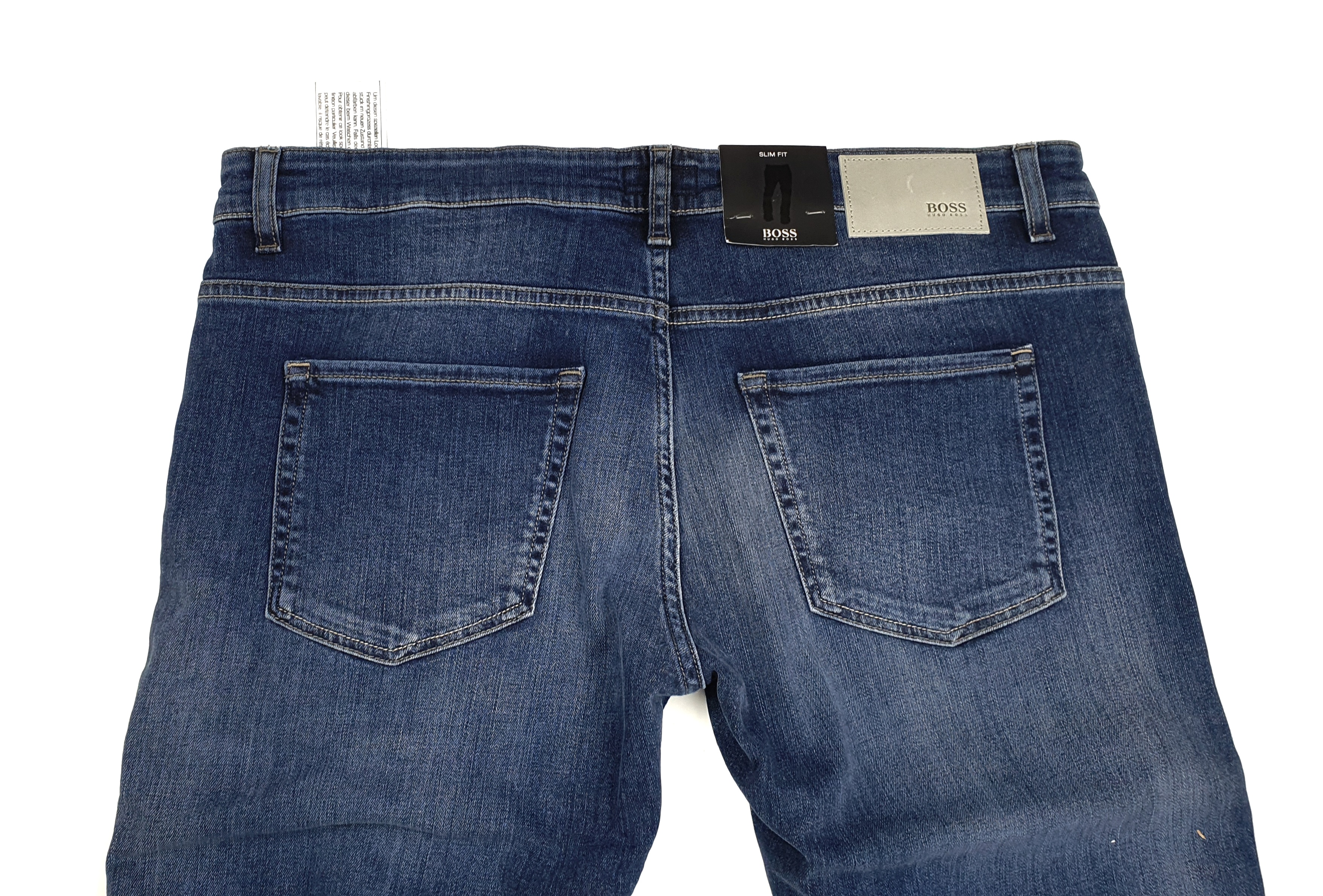 Hugo Boss C-Delaware 1 Stretch Regular Slim Fit Pure Denim Jeans Mens ...